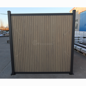 Cadre en aluminium décoratif pour jardin extérieur Clôture Barrière en métal composite Porte décorative élégante pour extérieur en plastique et bois - Product Image 2