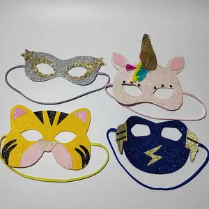 I bambini di natale alla moda vestono la maschera per gli occhi di tigre maschera per i pipistrelli di Halloween maschera per la mezza faccia del gatto dei cartoni animati