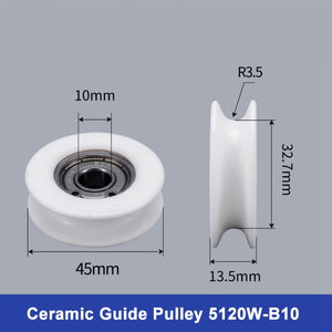 Sen Guang オールセラミックガイドホイール ワイヤードローイングベルトタイプ ISO9001認証取得済み 外径45mm OEM 長寿命耐摩耗性 - Product Image 3