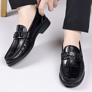 Dress Shoes Patent Leather <b>Round</b> Toe Slip-On <b>Cushioned</b> EVA Midsole Rubber Outsole All Seasons Solid Color wholesale - Product Image 3