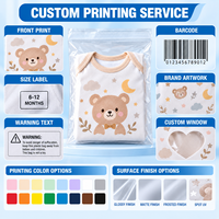 Sacs d'emballage transparents personnalisés en PE autocollants pour vêtements de bébé, pour boutiques de détail, e-commerce et vente en gros