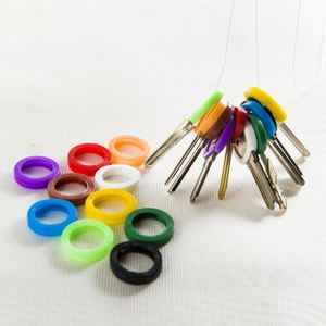 Ensemble de capuchons de clés en silicone colorés et d'anneaux d'identification de clés, couvre-clés en caoutchouc souple pour l'organisation des clés - Product Image 4
