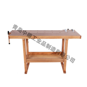 Banc de travail multifonctionnel en bois de hêtre avec étagère de rangement pour atelier scolaire et projets d'artisanat - Product Image 4