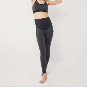 Wholesale Women Breathable <strong>Maternity</strong> Activewear Leggings Compression Seamless Pregnancy Workout Yoga Gym Pants Over the Bump - Product Image 4