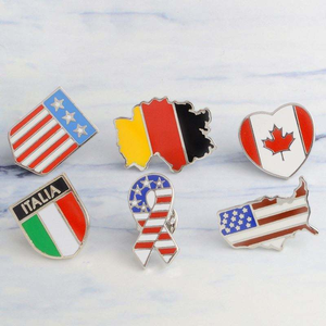 Pin de Esmalte Metálico con Diseño de Bandera Nacional, Broche de Estilo Creativo, Productos de Tendencia <span class=keywords><strong>2025</strong></span>, Novedades, Técnica de Fundición - Product Image 1