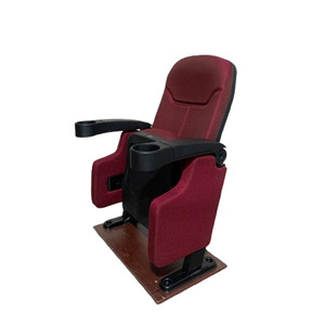 Asientos de Cine Plegables de Lujo de Tela Roja, Sillas <span class=keywords><strong>VIP</strong></span> para Auditorio de Iglesia, Usadas en Teatro - Product Image 1