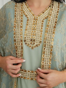Robe Abaya Élégante de Qualité Supérieure Personnalisée pour Femmes Musulmanes, Occasions de Mariage et de Soirée - Product Image 2
