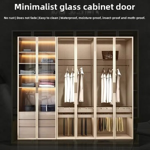 Usine <span class=keywords><strong>Miroir</strong></span> <span class=keywords><strong>Portes</strong></span> coulissantes Armoire Système <span class=keywords><strong>de</strong></span> <span class=keywords><strong>portes</strong></span> coulissantes Tiroirs Meubles Design Armoire en verre Armoire - Product Image 5
