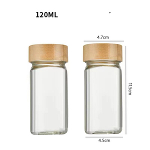 Coperchio di bambù da cucina 4oz 36 <span class=keywords><strong>contenitori</strong></span> di <span class=keywords><strong>spezie</strong></span> in <span class=keywords><strong>vetro</strong></span> vasetti di condimento bottiglia di <span class=keywords><strong>spezie</strong></span> barattolo di sale pepiera Set con etichetta privata - Product Image 2