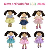 Poupée en peluche douce personnalisée pour filles, taille 30 cm, service de fabrication OEM/ODM, jouet en peluche, poupée princesse d'été