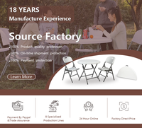 Table pliante de haute qualité pour l'extérieur, portable, en plastique, pour mariage, camping, pique-nique, fête, ensemble de table et de chaises pour événements