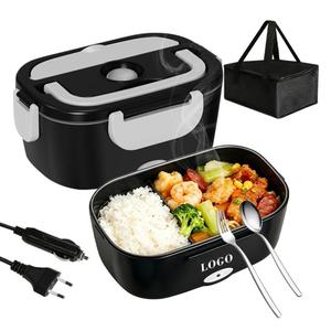 0728 12v/24v Car Truck Adaptive Smart Lunch Boxes Silent <b>Heating</b> Mini Heated Box Removable-tray Self Heater - Product Image 2