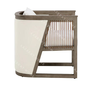 Sillones de madera de roble clásicos de diseño escandinavo, marco de madera contrachapada maciza para muebles del hogar para sala de estar - Product Image 4