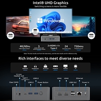 Mini PC BMAX B4 Plus Win 11, 16 Go de RAM, 512 Go de SSD, ordinateur de bureau miniature portable, prix d'usine