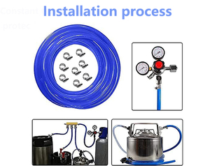 Conjunto de Línea de Cerveza <span class=keywords><strong>PERA</strong></span> con Conector Pin Lock de 3/16'' y Conjunto de Línea de Gas con Conector Pin Lock de 5/16'' para Elaboración Casera de Cerveza - Product Image 5