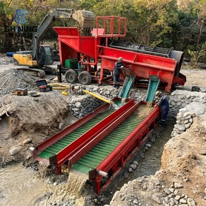 Usine mobile de traitement de l'or 30-50t/h, conception à recyclage d'eau, séparation gravitaire efficace pour les alluvions de rivière africains - Product Image 1