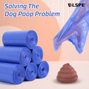 Sac à déjections canines compostable écologique de couleur personnalisée, sac à déchets pour animaux de compagnie en plastique avec cordon de serrage, sac de ramassage des excréments - Product Image 2