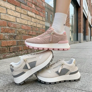 Chaussures de course minimalistes pour hommes, baskets décontractées, logo personnalisé, daim blanc, semelle intermédiaire en coton, coupe basse, polyvalentes, sportives et légères - Product Image 2