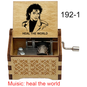 Caja de Música de Madera con Manivela, Canta Canciones Famosas, 18 Notas, Recuerdo Especial para Familiares, Regalos de Navidad - Product Image 1