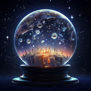 Crystal <b>Globe</b> Scenic Mountain Landscape Illuminated <b>Light</b> Up Decorative Ornament Christmas Art Display - Product Image 3