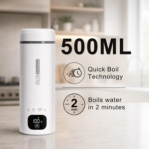 Bouilloire électrique portable mini 500 ml avec contrôle de température, chauffe-eau électrique pour la maison et les voyages - Product Image 2