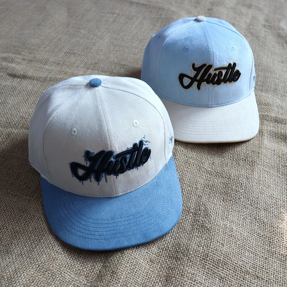 Оптовая продажа, высококачественные 6-панельные синие вельветовые плоские кепки с вышитым логотипом, спортивные кепки для мужчин и женщин