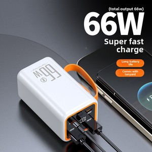 Cargador universal de carga rápida de 66W, batería externa de 20000mAh con luz LED, batería portátil de alta capacidad con logotipo personalizado - Product Image 2