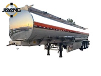 Semi-remorque citerne tri-essieux en acier inoxydable de 40 000 à 50 000 litres pour le transport de lait/huile/carburant, remorque citerne à 3 essieux, remorque citerne à 4 essieux