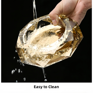 Posacenere di vetro con Logo personalizzato di lusso in cristallo tagliato a mano - Product Image 3