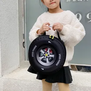Sac à dos d'école unisexe pour enfants en forme de pneu, dessin animé 3D, grande capacité, pour la <span class=keywords><strong>maternelle</strong></span> - Product Image 1