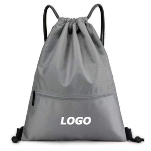 Custom Logo Drawstring Backpack Sports Gym Bag for Marathon, Basketball, Fitness, and Promotional Events