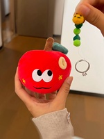 Maßgefertigter Apple-Schlüsselanhänger aus Baumwolle, Weiche Spielzeuge Direkt vom Hersteller, Unisex für Partys