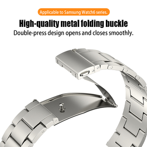 Cliquez sur le lien facile à ajuster <span class=keywords><strong>Bracelet</strong></span> en métal sans lacunes <span class=keywords><strong>Bracelet</strong></span> de luxe pour <span class=keywords><strong>Samsung</strong></span> Galaxy <span class=keywords><strong>Watch</strong></span> <span class=keywords><strong>6</strong></span> Classic 43/47mm Galaxy <span class=keywords><strong>Watch</strong></span> 4/5 Pro - Product Image 2