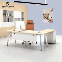 Escritorio Ejecutivo con Estructura de Acero para Espacio de Trabajo, Muebles de Oficina Modernos de Alta Gama SpaceUnited