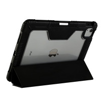 Étui pratique pour iPad Pro de 12.9 pouces, antidérapant, coque rigide transparente en TPU PC avec fente pour crayon