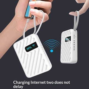 Router WiFi Portátil con Firewall, Wi-Fi 6, 2.4G, Banco de Energía de 10,000 mAh, Compatible con 4G, Compatible con Todas las Redes, Dispositivo Móvil con Cable - Product Image 3