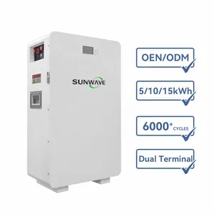 Sunwave بطارية 10kWh 15kWh 20kWh 30kWh Lifepo4 نظام تخزين الطاقة الشمسية ليثيوم Powerwall للمنزل