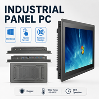 Panel PC Táctil Industrial, Computadora Resistente al Agua Sin Ventilador con Pantalla de Marco Abierto