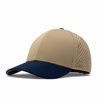 Casquette de baseball perforée au laser, logo personnalisé, patch en caoutchouc bicolore, casquette snapback de performance, casquettes de sport, casquette de golf imperméable