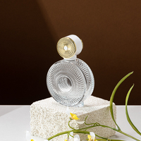 Flacon de parfum en verre de luxe personnalisé, vide, avec bouchon doré, rechargeable, OEM, vente en gros