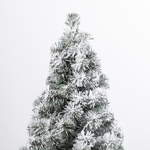 Arbre de pin artificiel floqué enneigé de 6 pieds-Co-Arts Décoration de Noël blanche - Product Image 4