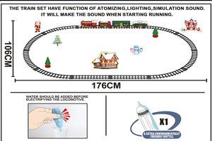 <span class=keywords><strong>Train</strong></span> électrique pour enfants Jinming, <span class=keywords><strong>jouet</strong></span> de <span class=keywords><strong>train</strong></span> télécommandé, <span class=keywords><strong>train</strong></span> à fumée électrique de Noël <span class=keywords><strong>avec</strong></span> lumières et musique - Product Image 3