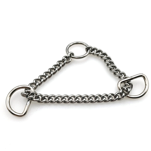 Cadena de Metal con Anillo en D para Mascotas, Cadena de Collar de Acero Inoxidable, Ajustable, Reflectante, Antiescape, No Tirones, Cachorros, Entrenamiento - Product Image 1