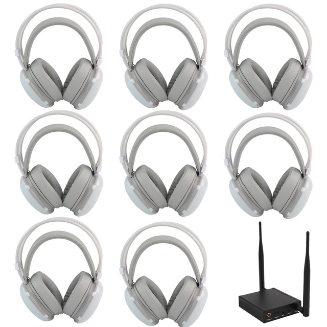 2.4G HiFi Sound Quality Silent Party Headphones 0 Delay 3D Stereo Sound Color Changing Headphones Ai Noise Cancellation
