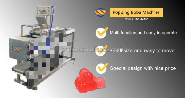 Kleine Industrie Popping Boba Making Machine Semi-automatische Fruit Smaak Sap Vullen Boba Thee Depositor