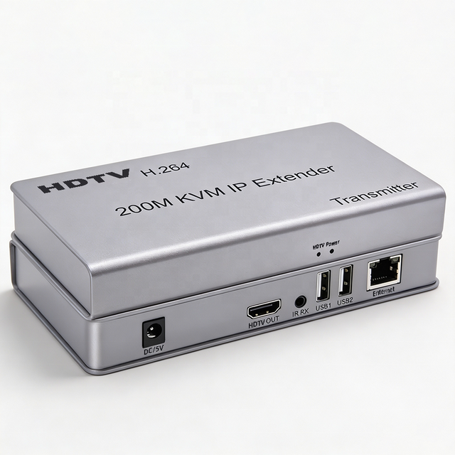 200M 1080P  KVM IP Extender Over RJ45 Ethernet with IR Cat5e/6  USB Extender Transmitter Receiver Extension Converter