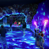 Projecteur mural interactif de peinture magique étonnante Projection murale d'ascenseur Projecteur mural interactif
