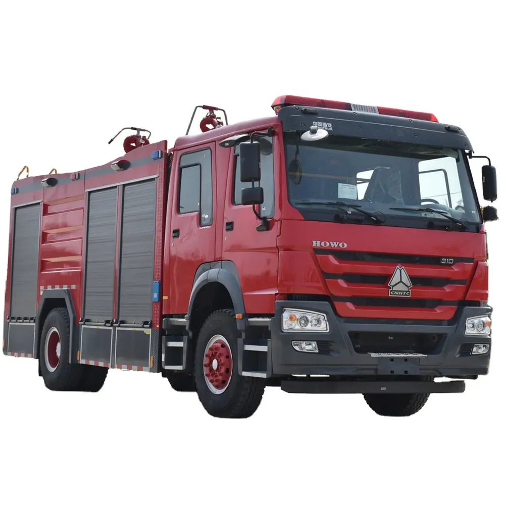 Camiones de lucha contra incendios Xinhe China para la venta en Europa Max Red Diesel HOWO tanque camión de bomberos vehículo