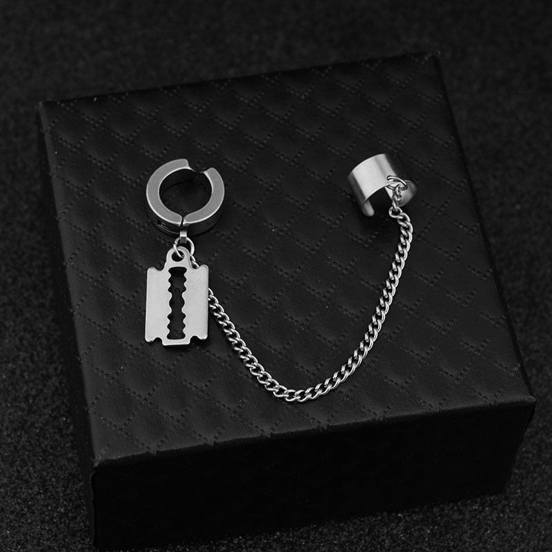 E053-Silver5 pour 2 boucles d'oreilles clip (1 pièce)
