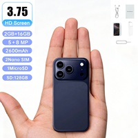 Mini Smartphone Compacto 3G I17 de 3.75 Pulgadas, Doble SIM, Doble Modo de Espera (DSDS), Desbloqueado, Android 12.0, 2GB+16GB - Directo del Fabricante